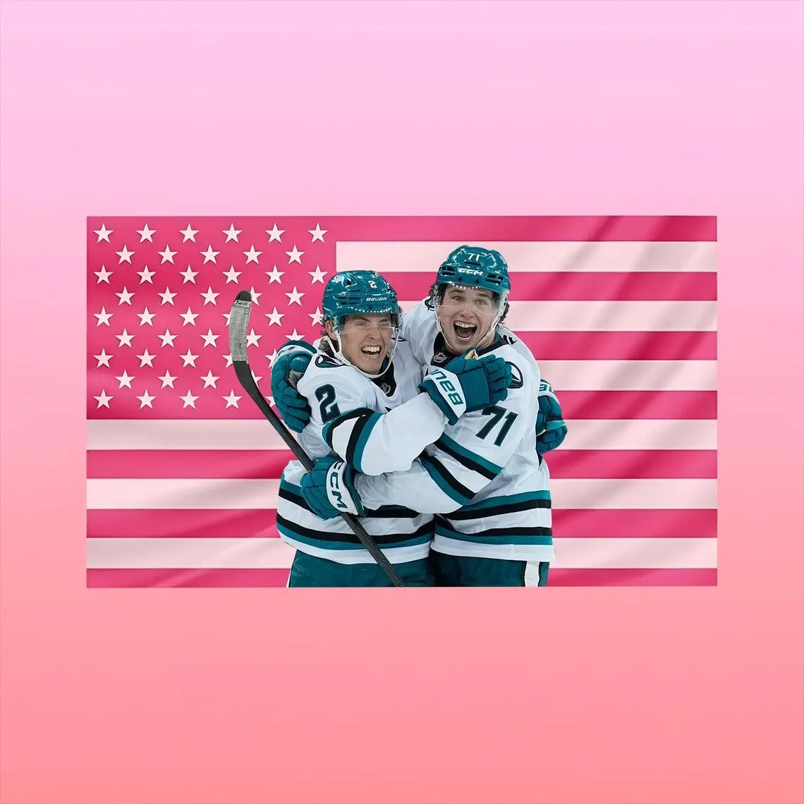 Macklin Celebrini & Will Smith American Flag Tapestry – Sports Fan Wall Banner, Aesthetic House Flag Decor, Room Wall Art