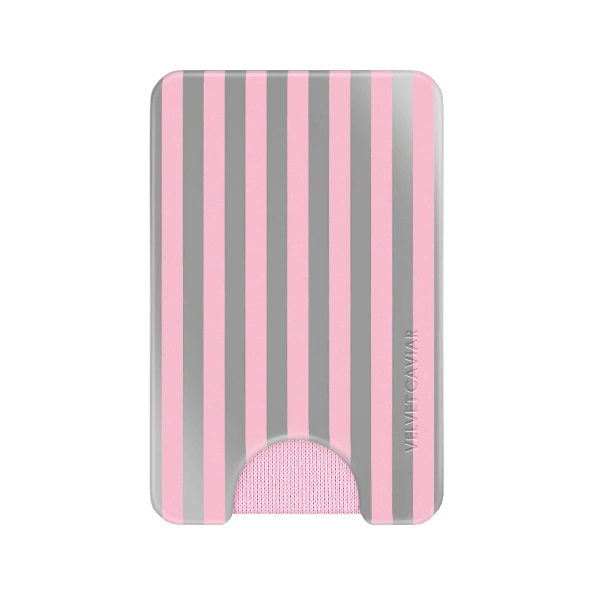 Pink Chrome Stripes MagSafe Wallet