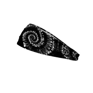 RAVEbandz The Pro - Wide Stretch Headband (Black Tie Dye)