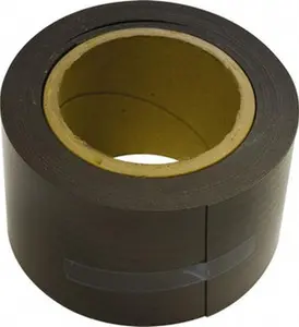 Mag-Mate High Pull Force Flexible Magnetic Strip - 25 ft Long x 3 in Wide x 1/32 in Thick, 24 Lb Max Capacity, 12 Linear Ft/Lb Rating, Plain Back, Dark Brown, MRN030X0300X025, Magnetic Fastener (for Office Stationery & Supplies), Flexible Strip