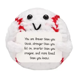 Positive Crochet Ball Gift, Knitted Emotional Volleyball Support Gift, Handmade Crochet Volleyball Birthday Present, Graduation, Christmas, Valentine's Day, Handmade Crochet Figure