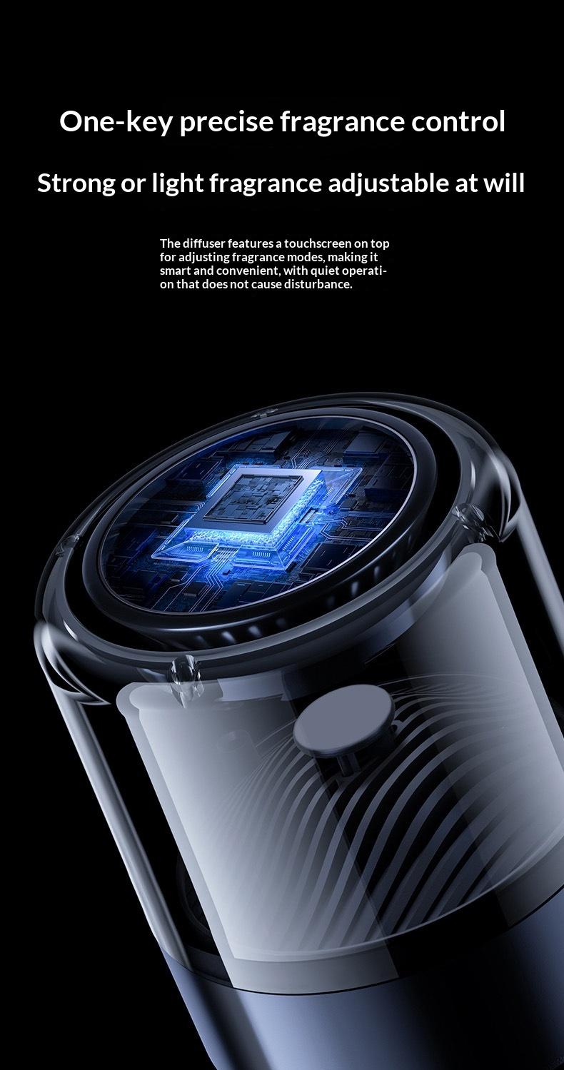 Rechargable Car Aroma Diffuser Set | Color Changing LED Light | Auto Timer | Air Freshner + Air Purifier