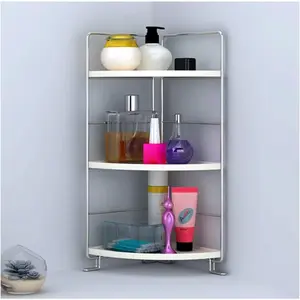 3-Tier Bathroom Countertop Organizer -  Tray  & Makeup Storage- Kitchen  Rack Standing Shelf - Corner Storage Shelf,