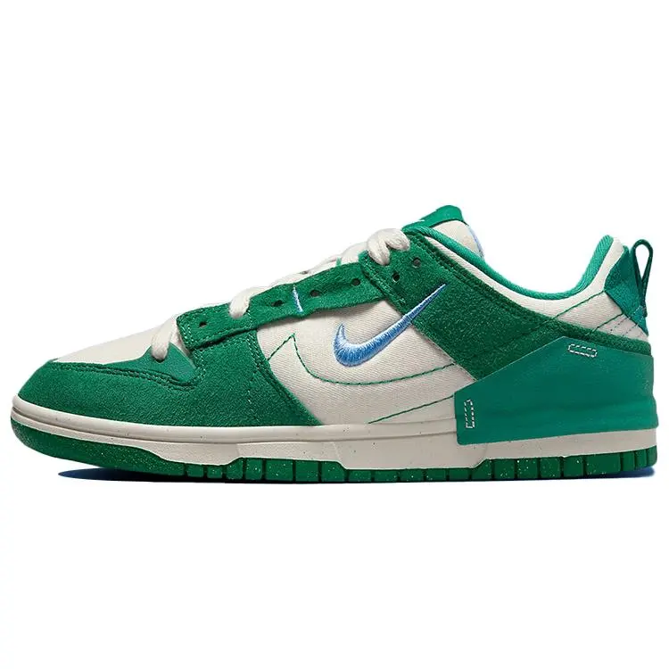 Nike Dunk Low Disrupt 2 Women's Casual Trainers Malachite Green Retro Skate Shoes - DH4402-001, Everyday Casual Wear, Lightweight Cushioning, Low-Top Fashion