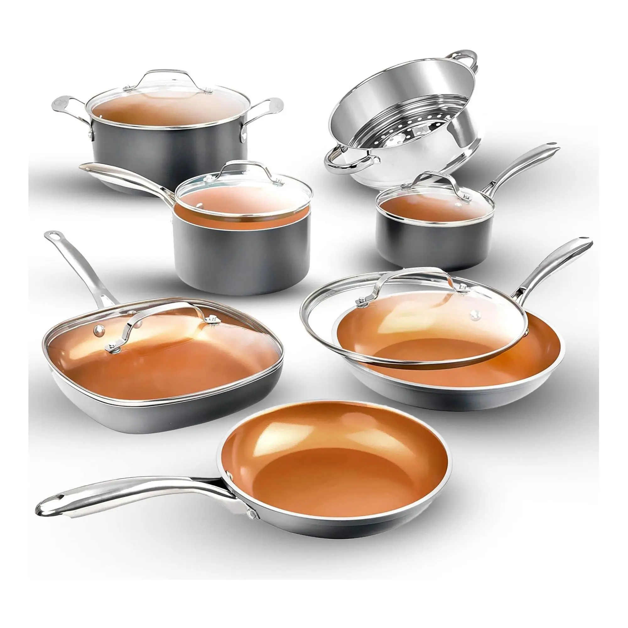 Gotham Steel Graphite 12 Piece Nonstick CeramicCookware Set