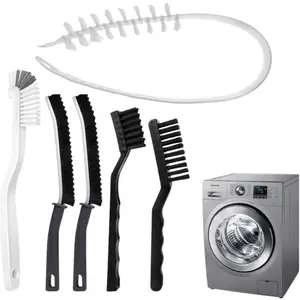 Washing Machine Cleaner Brush Set (6-Pcs) for Front & Top Load Washers - Deep Cleaning Kit for Rubber Seal, Drum, Dispenser, Tight Gaps & Multipurpose Cleaning in Kitchen, Bathroom &
