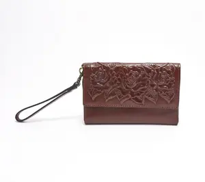 Patricia Nash Leather Marsiliana Mirror Wristlet