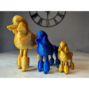 The Pretty Poodle -  Charming 3D Printed Poodle Sculpture, Realistic Tabletop Decor, Ideal for Poodle Collectors. Pick Your Favorite Color.