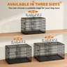 Yaheetech 42in Heavy-Duty Wire Metal Dog Crate Enclosure - Multi-Size Option (36/48in), Collapsible with Divider, Double Doors, Carry Handle, Leak-Proof Pull-Out Clean Tray, Easy Assembly for Travel & Puppy Training, Safe Indoor Use