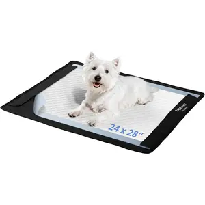 Puppy Pad Holder Tray, High-Density Oxford  Leaks Pee Pad Tray for , Folded Non-Slip Puppy Pee Pad Holder for   Pads with   Locks (L: 24" x 28")