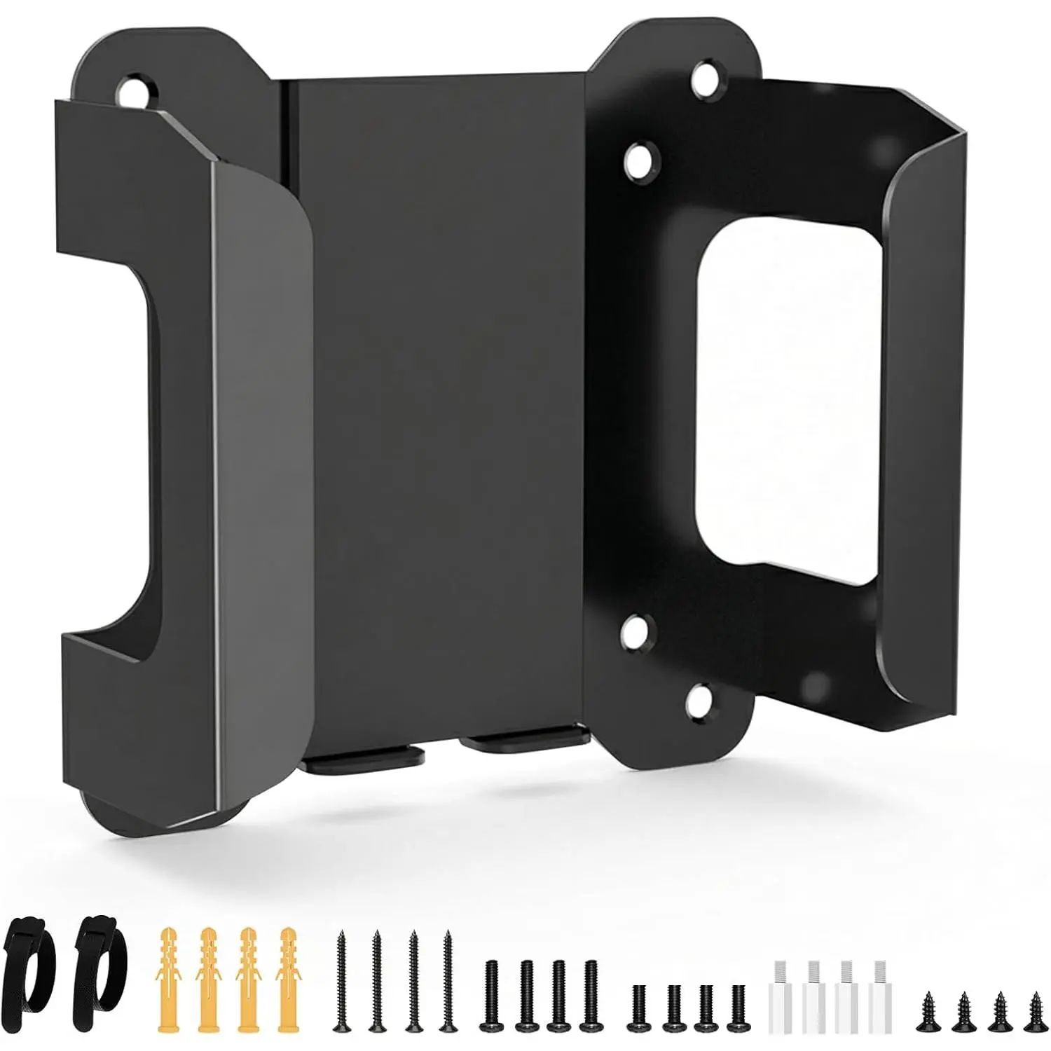Metal Mount for HP Docking Station VESA Wall and Under Desk Mount for HP USB-C Dock G5 Adapter Mounting Bracket for HP Laptop Dock G5 Holder with Cable Ties Black, Easy Access to All Ports