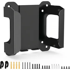 Metal Mount for HP Docking Station VESA Wall and Under Desk Mount for HP USB-C Dock G5 Adapter Mounting Bracket for HP Laptop Dock G5 Holder with Cable Ties Black, Easy Access to All Ports