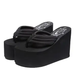 Women's Flip Flop Sandals Arch Support Slippers High Heel Comfortable Cushion Shoes Summer Thong Wedge Platform Beach Girl Footwear