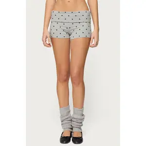 Edikted Women's Chelsie Polka Dot Foldover Shorts