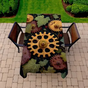 MWW C1TCLRGEK2S070 58 x 102 in. Nature Punk Gold Tablecloth for Stylish Indoor & Outdoor Decor