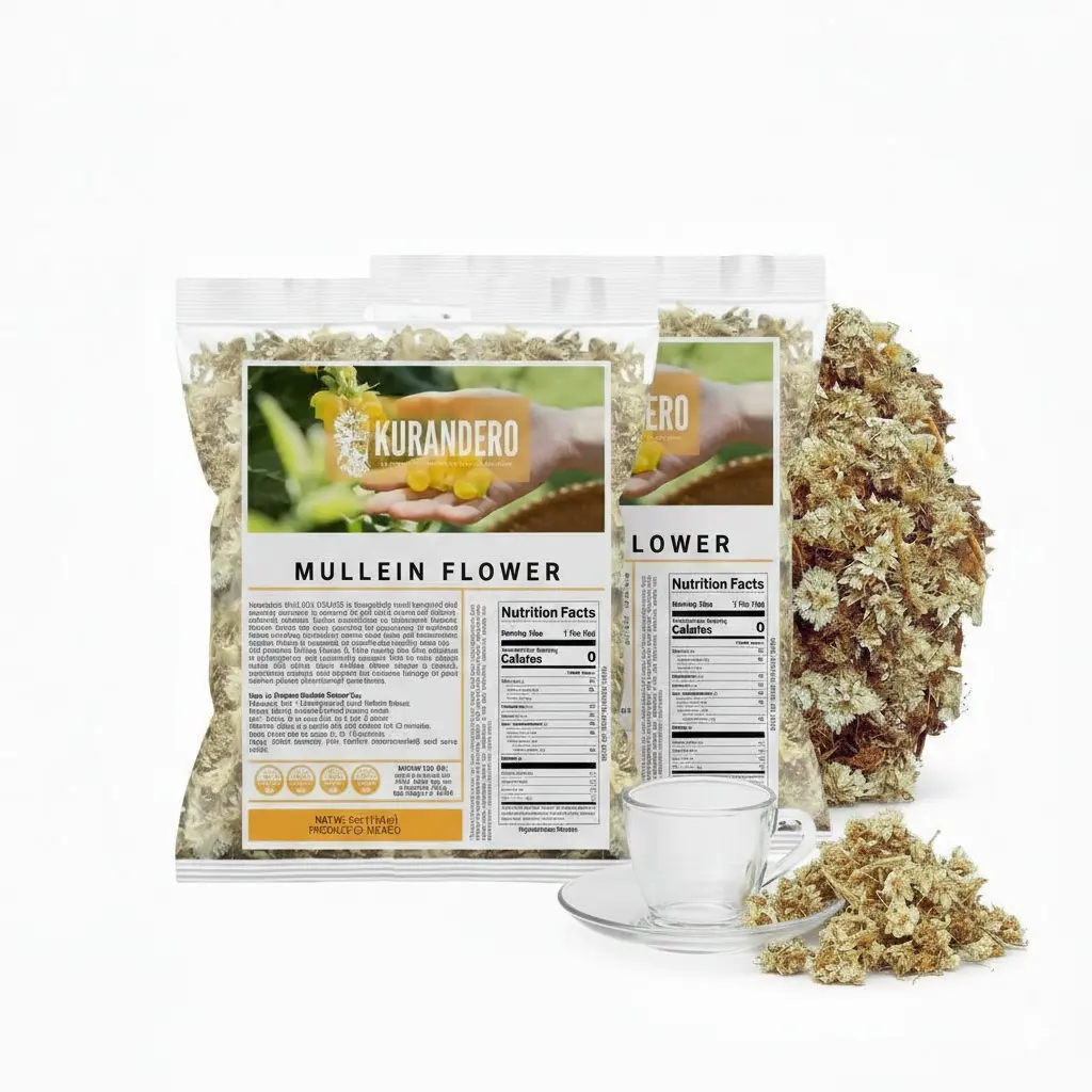 Kurandero Mullein Flower 4 oz | 2 bags  - Dried Botanical for Herbal Teas & Blends - Naturally Mild Earthy-Floral Character - Convenient 4 oz Bag for Freshness