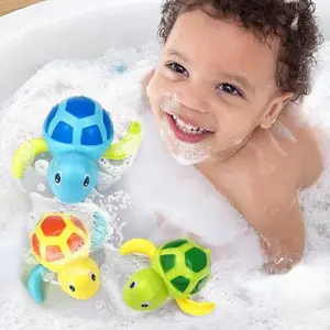 3-Piece Wind-Up Children's Swimming Turtle Toy Set, The Coolest Water Play Toy Pool Splash Fun Little Turtle Toy Water Entertainment Toy for Pools and Bathtubs with Splashing Action Outdoor Summer Sensory Toy for Toddlers Durable Swimming Toy Gift