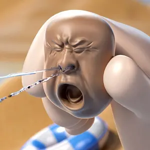 Stress Relieving Squishy Toy, Funny Nose-Dripping Face Squeeze Fun, Creative Slow-Rebound Anxiety Relief, Party Gift for Adults & Teens