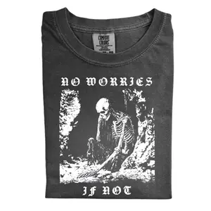 The No Worries If Not Comfort Color Shirt, Gift for Men, Vintage Horror Shirt, Gift for Women, Crew Neck T-shirt, Trending T-shirt
