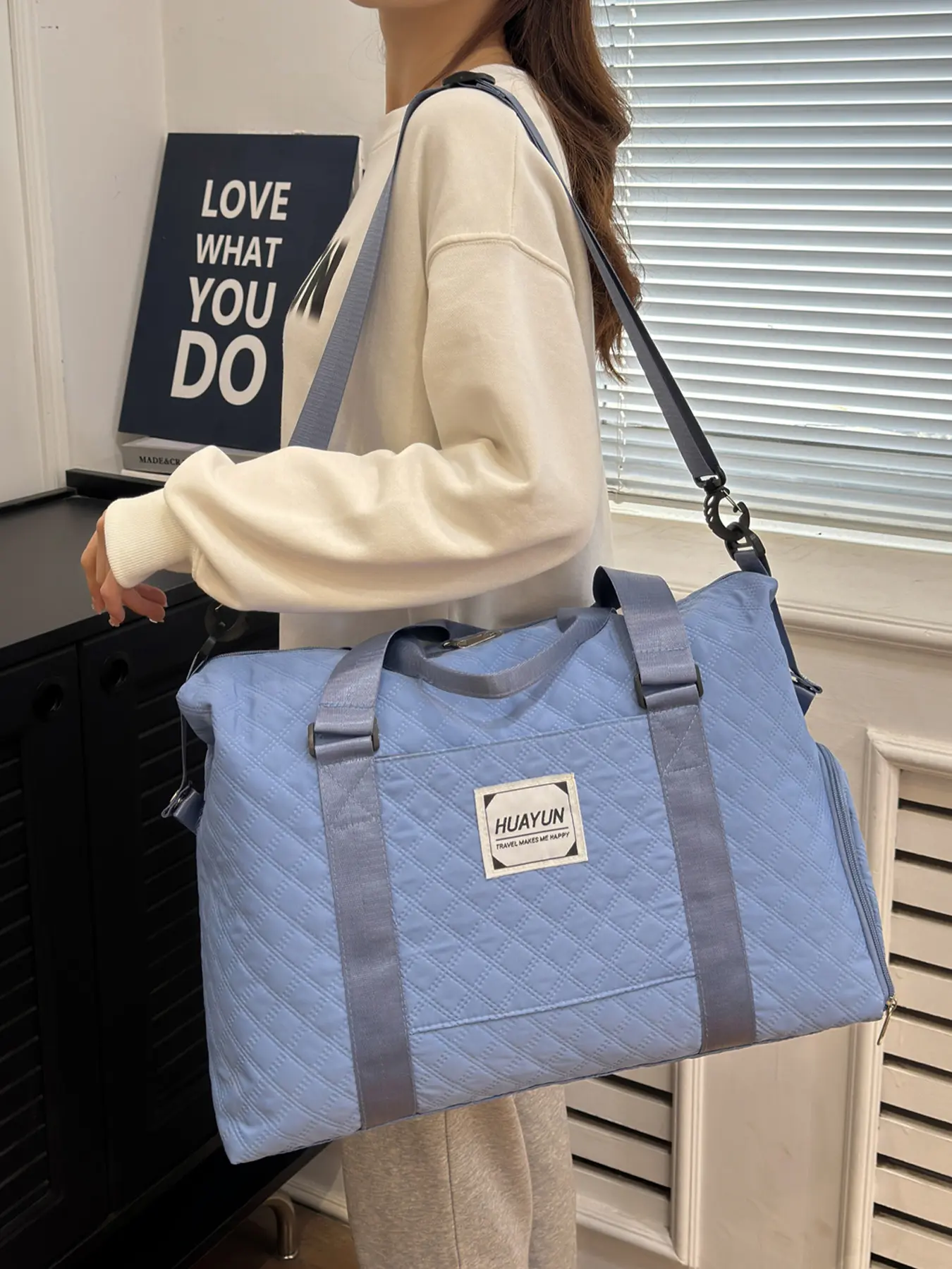 Large Capacity Simple Handheld Gym Bag, New Dry Wet Separated Travel Bag, Business Trip Luggage, Carry-On Suitcase, Travel Duffle Bag