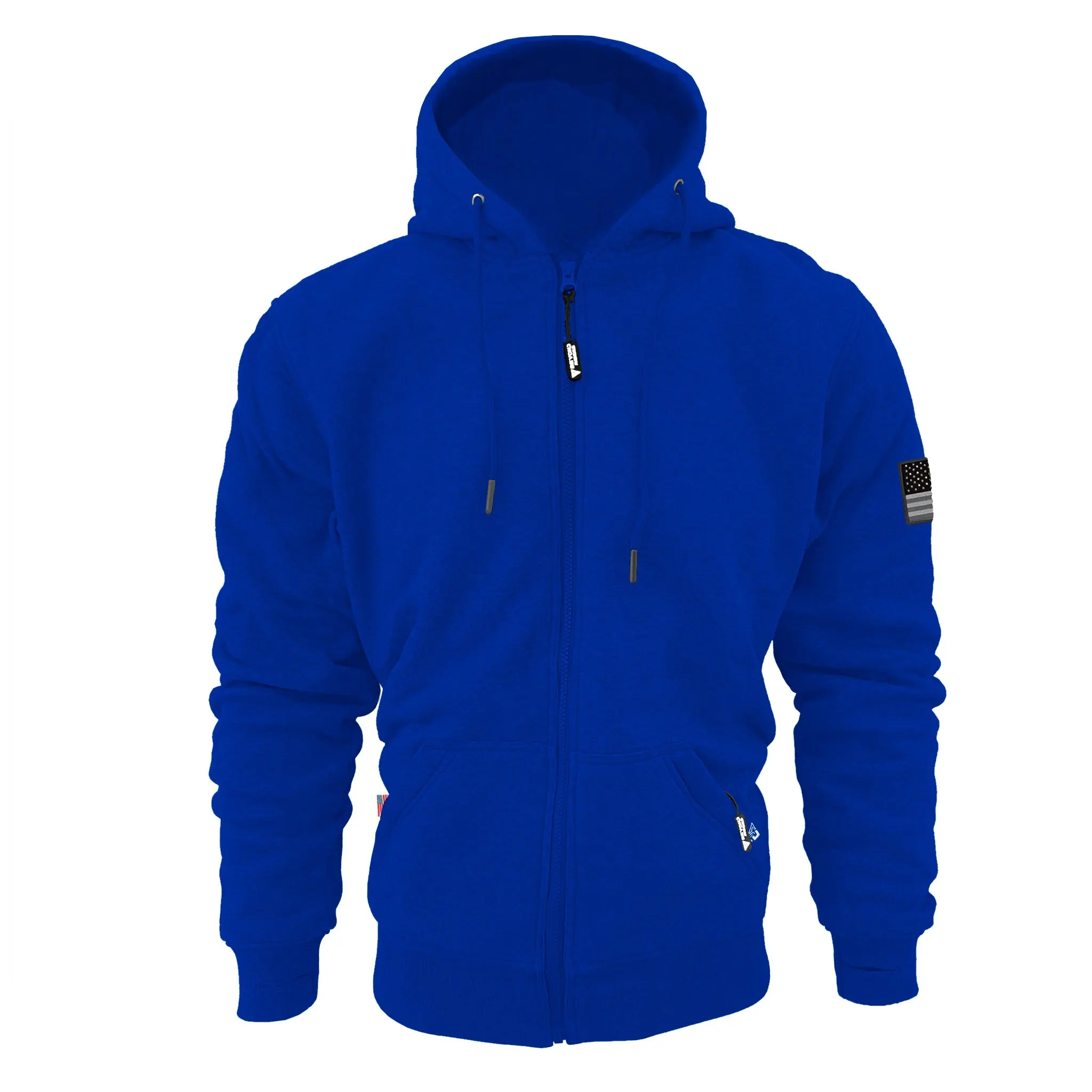 Protective Fleece Unisex Hoodie - Royal Blue with Pads