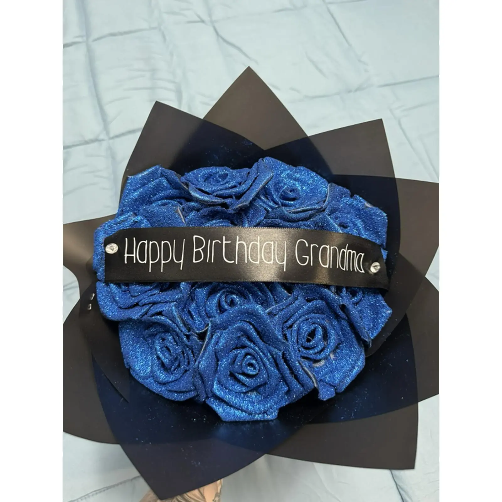 Eternal Rose Bouquet with Satin Ribbon - Fully Customizable Floral Arrangement for Special Occasions