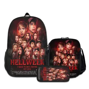 3PCS Backpacks for Girls Set, Cute sam-and-colby-8 School Backpack for Boys with Lunch Box and Pencil Case, Aesthetic Bookbag for Teens, Lightweight Classic Backpack for Travel, Work, Picnic