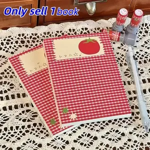 1 Book/78 Pages Tomato Notebook, Diary, Vintage Style, Essential Blank Mini Manual Journal for Work and Study, Perfect for Note-Taking