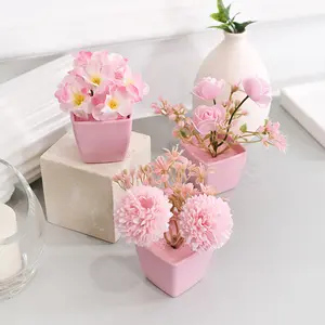 Artificial Succulent Potted Plant, 3 Counts Fake Succulent Plant for Home Decor, Decorative Potted Plants for Bedroom Living Room Restaurant Cafe