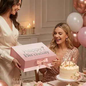 High-End First Birthday Gift Box Set, 2-Piece Party Favor Boxes, Ideal for Kids Parents Friends, Multi-Scene Use, Perfect Present