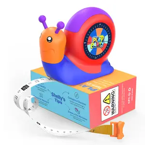 Cute Snail Kids 8FT Tape Measure - Toddler STEM Tool with Level & Protractor - Retractable Measuring Toy for Boys Girls - Child Safe Educational Gift