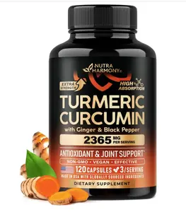 Turmeric Curcumin Supplement 2365 mg - Turmeric with Ginger & Black Pepper - Highly Bioavailable & Extra Strength 95% Curcuminoids - Antioxidant, Immunity & Joint Support - Made in USA - 120 Capsules