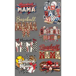 BASEBALL MAMA (5) PREMADE GANGSHEET - 22X36 DTF TRANSFERS - DIRECT TO FILM
