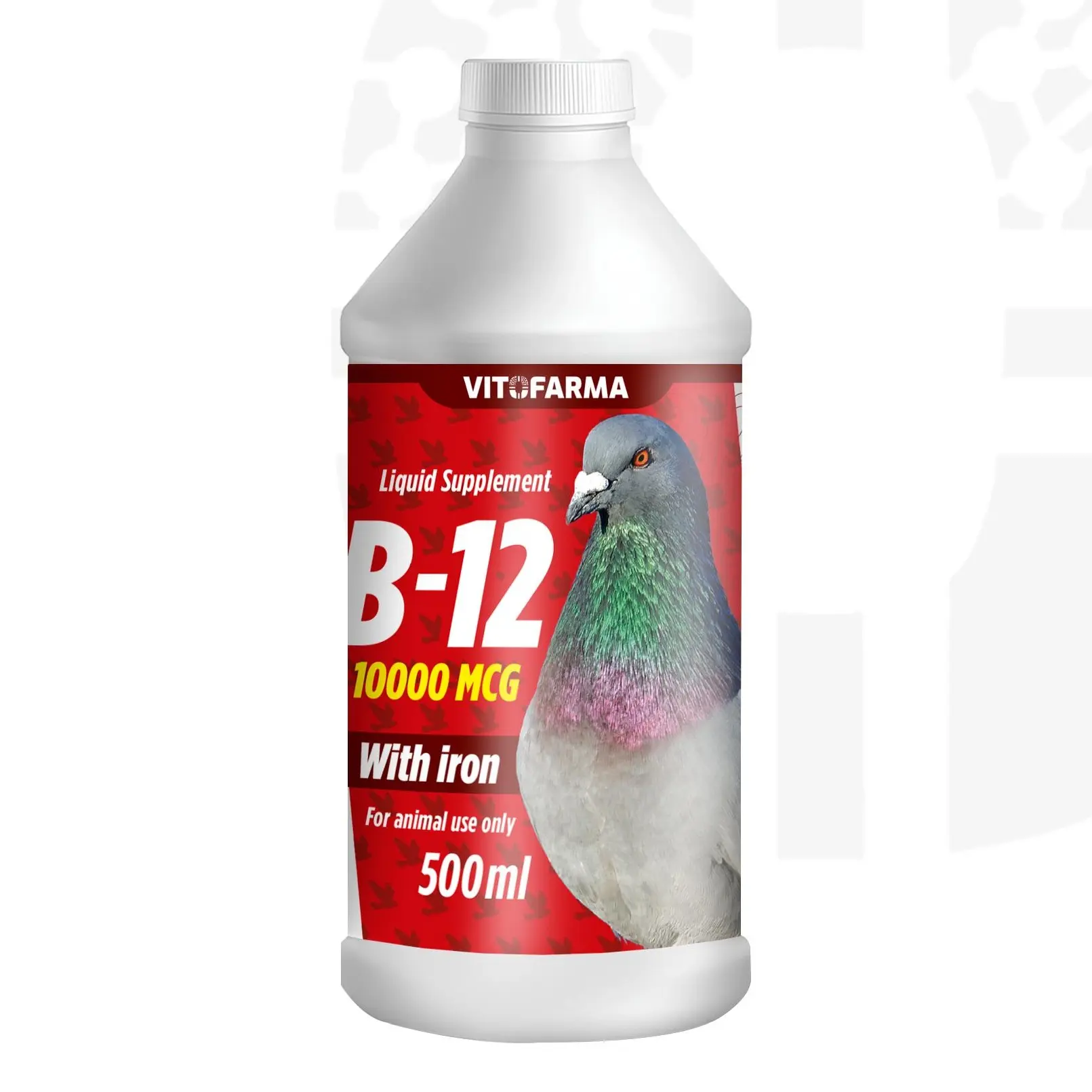 Rooster Energizer – Ener-Jet 50 SoftgelsB 12 10,000 mcg with Iron for Pigeons – 500 ml | Liquid Vitamin Supplement for Birds | Nutritional Support Formula (for Animals)