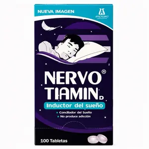 Nervo Tiamin D Tablets | 100 Count | Nighttime Formula | Non-Habit Forming Tablets | Convenient Daily Use Supplement