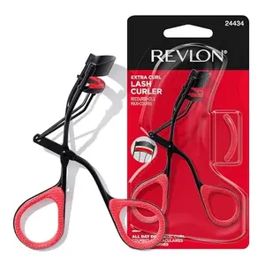Revlon Extra Curl Lash Curler, Gives an All Day Dramatic Eyelash Lift, with Non-Slip Finger Grips, Easy to Use, 1 Count