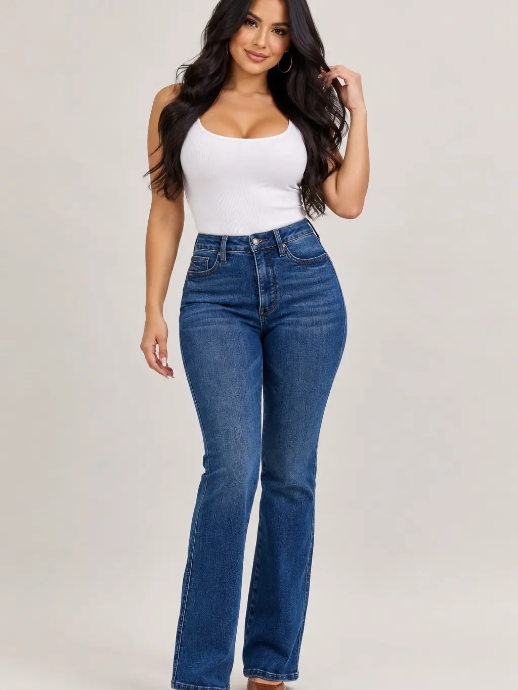 Courtney DARK Bootcut Tummy Control High Waist Judy Blue Stretch Jeans