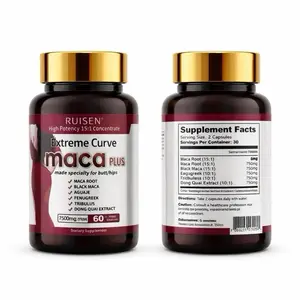 Maca Blend Capsules Herbal Supplement 60 Veggie Capsules with Maca Root Fenugreek Saw Palmetto & Tribulus for Daily Wellness