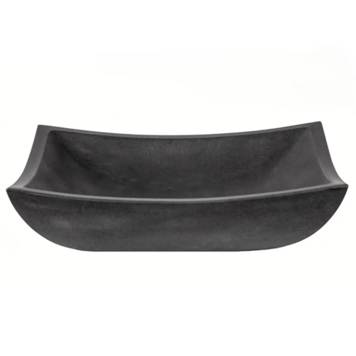212 MAIN EB-S011LS-H Natural Honed Finish Modern Rectangle Vessel Sink with Rising Arches, 18.5" L x 14.75" W x 5" H, Above-Countertop Deep Basin for Bathroom Powder Room