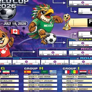 2026 World Soccer Cup Schedule Bracket Poster – Final 48 Teams Calendar & Knockout Bracket (version #1)