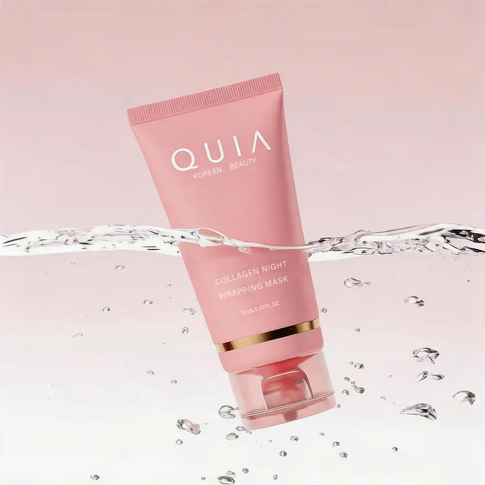 QUIA Collagen Wrapping Overnight Peel Off Mask, Creates Glass Skin Effect, Superior to Regular Sheet Masks, Hydrating Facial Mask Suitable for All Skin Types