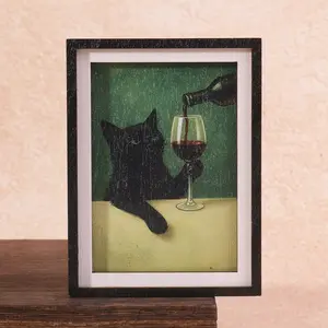 1PC Cute Cat Refrigerator Magnet, Fun Mini Photo Frame Magnet, Animal Fridge Magnet for Home Decor, Photo Magnets, Perfect Festive Gift, Refrigerator Decorating Magnet