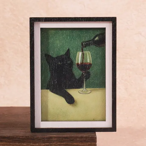 1PC Cute Cat Refrigerator Magnet, Fun Mini Photo Frame Magnet, Animal Fridge Magnet for Home Decor, Photo Magnets, Decoration, Perfect Festive Gift, Refrigerator Decorating Magnet, Decorative Fridge Magnets