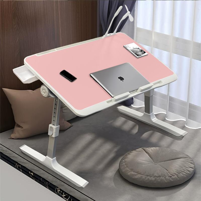 Lap Desk with Tablet Slot, Foldable Laptop Table with Storage Drawer for Bed，Portable Bed Desk for Laptop, Computer Tray with Cup Holder Notebook Stand Reading Holder for Couch Floor