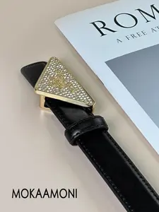 Sparkling Rhinestone Belted Dress Suit, Elegant Geometric Pattern, Versatile All Season Wear, Luxurious and Stylish