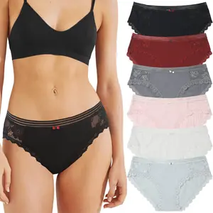 LEVAO Women's Underwear Bikini Panties Breathable Hipster Stretch Full Briefs 6 Multipacks S-XL