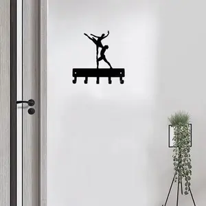 Ballet Couple Design Key Rack, Wall Mounted Metal Key Holder, Wall Decor for Home Living Room Bedroom, Home Decor