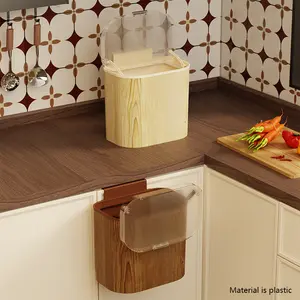 Wall-Mounted Trash Can for Kitchen and Living Room, Large Capacity Pop-Up Lid, Toilet-Specific Trash Can with Lid, Hygienic Trash Can