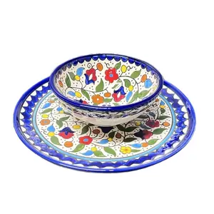 12 Dish-ware Set (Palestinian Ceramics) Dinner Plates Plates Dinnerware History Home Cutlery Tableware Bowls