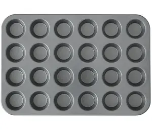Non-Stick 24-Cup Mini Muffin Pan Cupcake Tin 14.65 x 9.9 x 0.8
